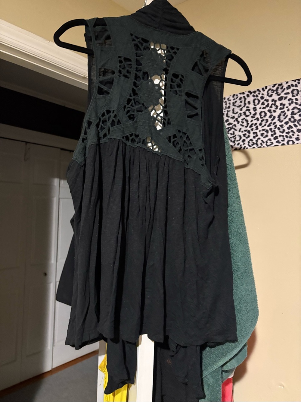 Black back lace cardigan